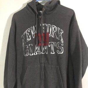 NFL New York Giants Mens Medium Gray Authentic Hoodie Official Team Apparel